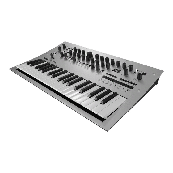 Korg MINILOGUE Manuel D'utilisation