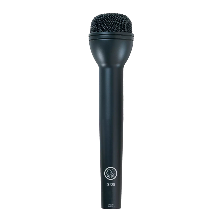 AKG D 230 Mode D'emploi