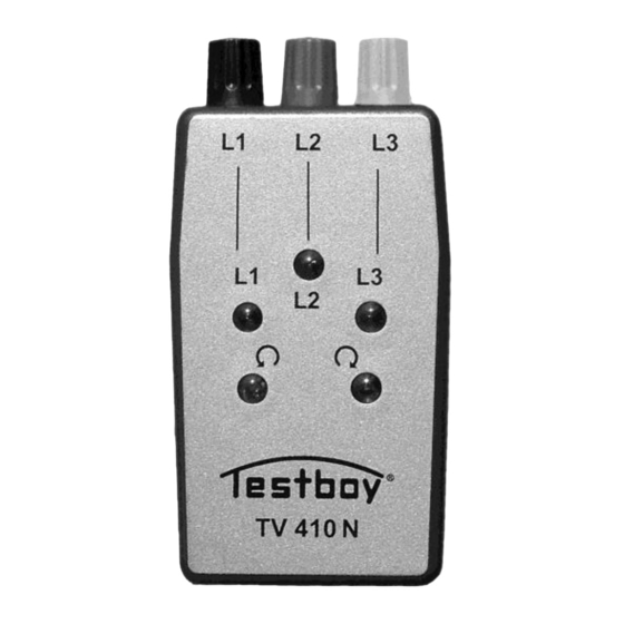 Testboy TV 410N Mode D'emploi
