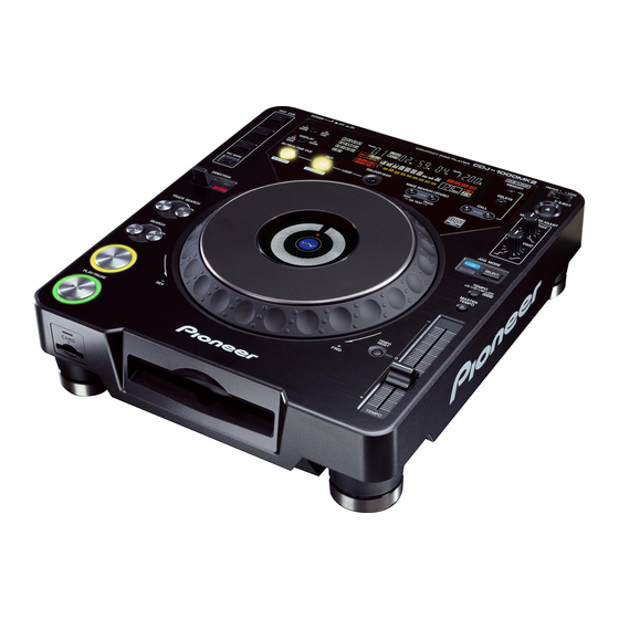 Pioneer CDJ-1000MKII Mode D'emploi