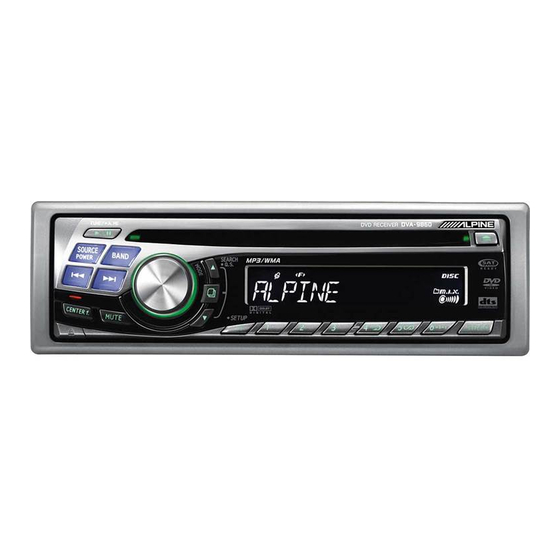 Alpine DVA-9860 Mode D'emploi