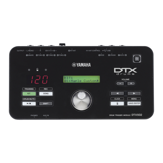 Yamaha DTX drums DTX502 Mode D'emploi