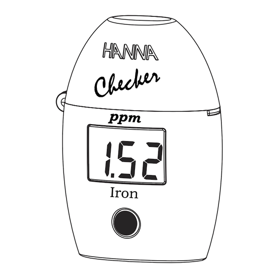 Hanna Instruments Checker HC HI 721 Manuel D'utilisation