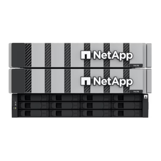 NetApp FAS70 Serie Manuel D'installation Et Configuration