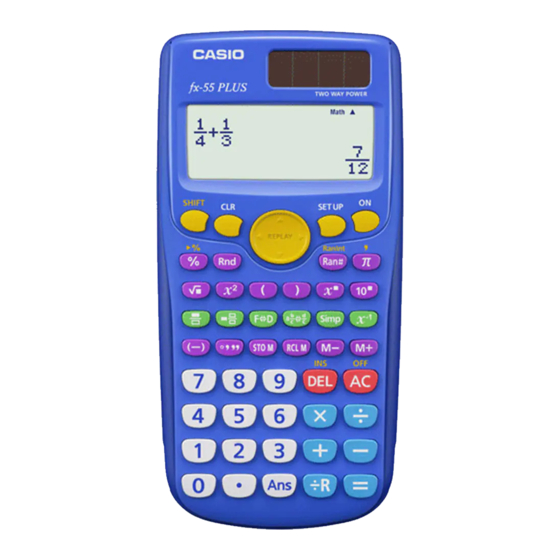 Casio fx-55 PLUS Mode D'emploi