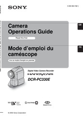 Sony Handycam DCR-PC330E Mode D'emploi