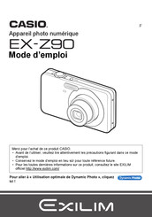Casio Exilim EX-Z90 Mode D'emploi