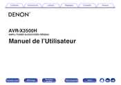 Denon AVR-X3500H Manuel De L'utilisateur