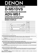Denon ADV-M51 Mode D'emploi