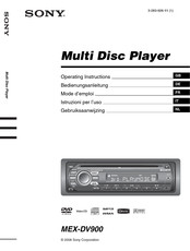 Sony MEX-DV900 Mode D'emploi