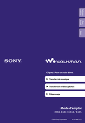 Sony Walkman NWZ-E443 Mode D'emploi