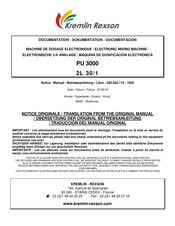 Kremlin Rexson PU 3000 AIRLESS Notice Originale