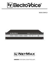 Electro-Voice NetMax N8000 Mode D'emploi