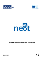 Esse-ti 4G.next Manuel D'installation Et D'utilisation