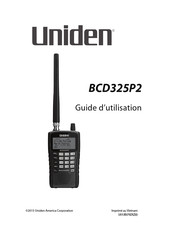 Uniden BCD325P2 Guide D'utilisation