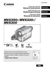 Canon MVX330i MVX300 Manuel D'instructions