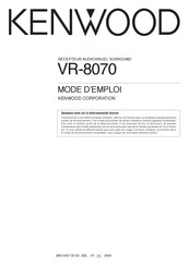 Kenwood VR-8070 Mode D'emploi