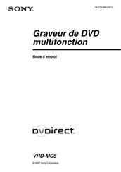 Sony DVDirect VRD-MC5 Mode D'emploi