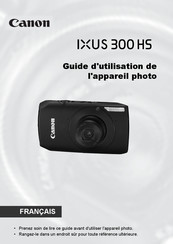 Canon IXUS 300 HS Guide D'utilisation