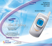 Samsung SGH-A800 Mode D'emploi