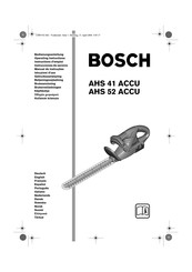 Bosch AHS 41 ACCU Instructions D'emploi