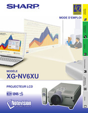 Sharp XG-NV6XU Mode D'emploi