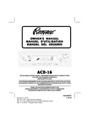 Audiovox Rampage ACD-16 Manuel D'utilisation