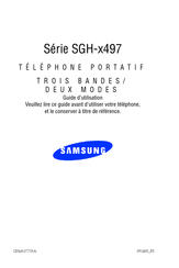 Samsung SGH- 497 Série Guide D'utilisation
