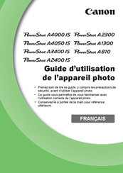 Canon PweroShot A2400 IS Guide D'utilisation