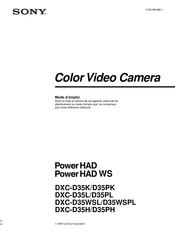 Sony PowerHAD DXC-D35H Mode D'emploi