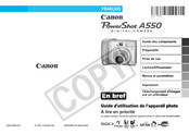 Canon PowerShot A550 Guide D'utilisation