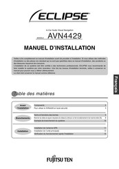 Fujitsu Ten Eclipse AVN4429 Manuel D'installation