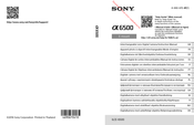Sony Alpha a6500 ILCE-6500 Mode D'emploi