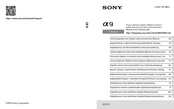 Sony Alpha ILCE-9 Mode D'emploi