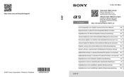 Sony Aplha ILCE-9 Mode D'emploi