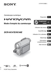 Sony Handycam DCR-HC48E Mode D'emploi
