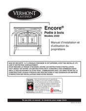 Vermont Castings Encore 2550 Manuel D'installation