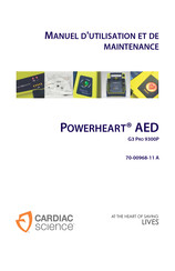 Cardiac Science POWERHEART G3 PRO 9300P Manuel D'utilisation Et De Maintenance