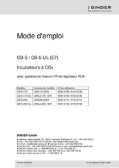 Binder 9140-0192 Mode D'emploi