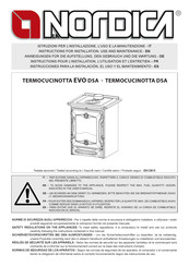 LA NORDICA TERMOCUCINOTTA EVO DSA Instructions Pour L'installation, L'utilisation Et L'entretien