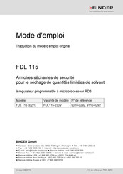 Binder FDL 115 Mode D'emploi