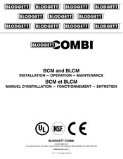 Blodgett Combi BCM Manuel D'installation