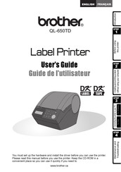 Brother QL-650TD Guide De L'utilisateur