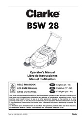 Clarke BSW 28 Manuel D'utilisation
