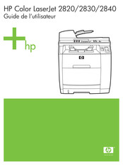 HP Color LaserJet 2830 Guide De L'utilisateur