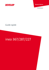 Develop ineo 367 Guide Rapide