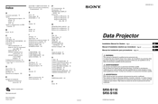 Sony SRX-S110 Manuel D'installation