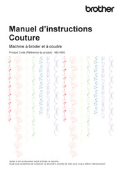 Brother 882-W30 Manuel D'instructions