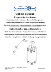 B.A. International Optima EOS350 Mode D'emploi