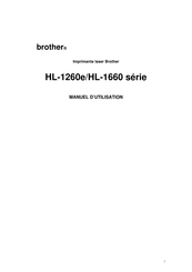 Brother HL-1260e Manuel D'utilisation